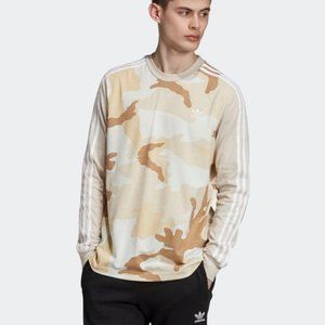 ADIDAS Camouflage Tee Long Sleeve Camo 3 Stripes